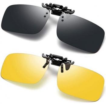 Gafas de Sol Clip Polarizadas Negras 1 Unidad