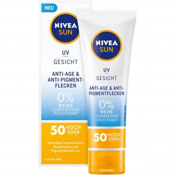 Crema Solar Facial Anti-Edad y Anti-Manchas NIVEA SUN FP50, 50 ml