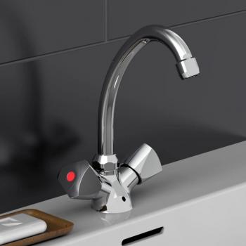 Grifo mezclador monomando de lavabo SAVINO cromado