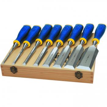 Irwin 10507958 Marples MS500 Splitproof Bevel Chisel Set in Wooden Box, 8 Pieces