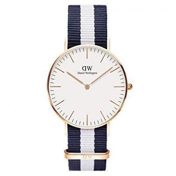 Daniel Wellington Women's Quartz Watch Classic Glasgow Lady 0503DW with Plastic Strap