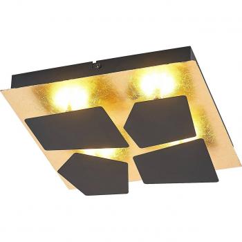 Plafón LED Lindby Lenjan moderno en dorado, hecho de metal, para salón y comedor, con 1 lámpara