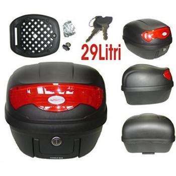 A de pro universal motorcycle moto scooter rear luggage topcase topbox 29lt black