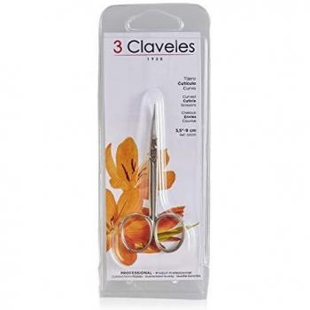 3 Claveles - Tijera Manicura Curva de 9 cm, cutículas