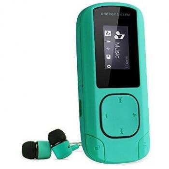 Energy Sistem MP3 Clip (Mp3 Player, MP3 music player with LCD screen, 8 GB, microSD card, FM radio and in-ear earphones included) - Mint Green