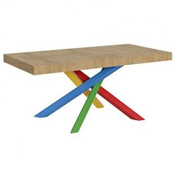Mesa extensible 90x180/440 cm Roble Natural Volantis Estructura Multicolor 4/B