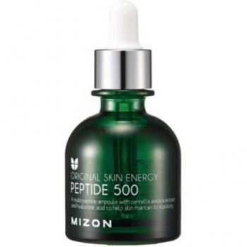 MIZON Peptide 500 Serum 30ml - Anti-aging serum, contains peptides for skin elasticity, moisturizing properties, suitable for all skin types, improves fine lines and wrinkles, enhances skin texture and firmness