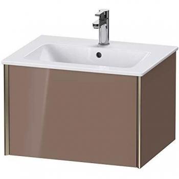 Mueble Bajo Lavabo Suspendido Duravit XViu 61x40x48 cm, 1 Tirore, Cappuccino Brillante y Champagne Mate