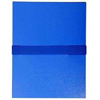 Carpeta extensible Balacron con cierre de cinta auto-agarrante - Tamaño A4 (24x32 cm) - Color Azul - Pack de 10 unidades