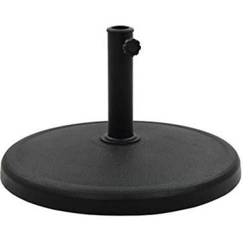 vidaXL Parasol Base Round Polyresin 19 kg Black