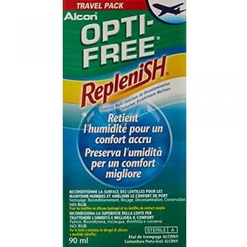 Opti-Free Replenish limpiadores para lentes de contacto blandas Paquete de viaje 90ml