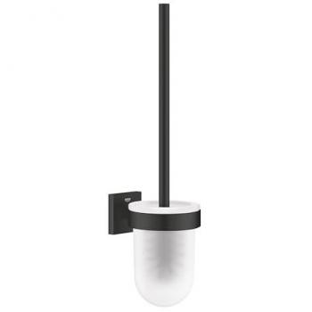 Set de Escobilla de WC Grohe Start Cube, Montaje en Pared, Cristal y Metal, Negro Mate