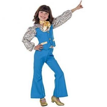 Banyant Toys Disfraz Niña Años 70 Azul 3-4 años