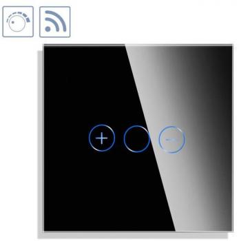 Interruptor táctil con regulador TRIAC Dimmer + WiFi KOOB frontal cristal negro