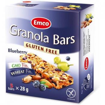 Barrita de Cereales con Arándanos Sin Gluten Emco 5 x 28g