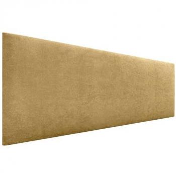 Cabecero Tapizado AQUALINE de Polipiel o Tela Liso en Mostaza - 160x50cm para Camas de 150/160 cm