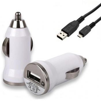 Lapinette CAC-BLANC-MICRO-N-P9-LITE - Cargador de coche con cable USB para Huawei Ascend P9 Lite, color blanco