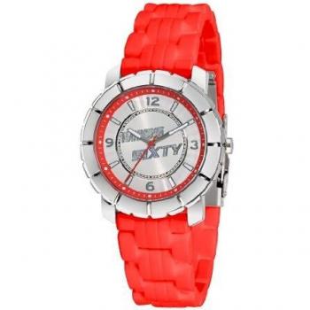 Miss Sixty Ladies Watch Sij003 In Collection Star, 3 H and S, White Dial and Red Strap