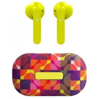 Auriculares True Wireless Stereo (TWS) In-ear con Estuche de Carga en Tela - Amarillo