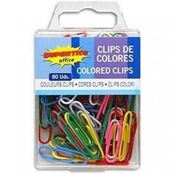 Supertite Pack de 80 clips de color 28 mm