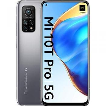 Xiaomi Mi 10T Pro Lunar Silver, Pantalla 6.67 FHD+ DotDisplay, 8GB RAM + 256GB ROM, Cámara de 108MP, Snapdragon 865 con soporte para red 5G y Batería de 5000mAh con carga rápida de 33W