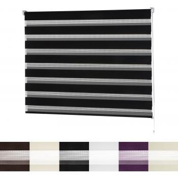 Store Enrouleur día noche | variolight: opaco o tamisant | cortinas persianas sin agujeros | 6, y 8 largeurs elegir, negro