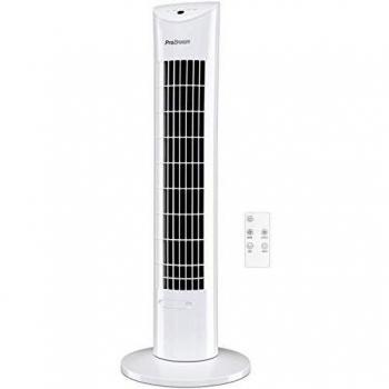 Pro Breeze Ventilador de Torre Oscilante Silencioso 60W con Temporizador y Mando a Distancia, Oscilación de 70° y 3 Modos de Funcionamiento - Altura de 76 cm