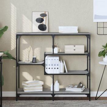 Mesa Consola Premium de Madera Contrachapada Gris Sonoma 103x32x95 cm