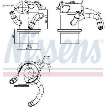 Enfriador de gases de escape NISSENS 989315