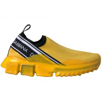 Yellow Sorrento Slip-On Sneakers for Women - EU42/US11.5, Dolce & Gabbana Yellow and Black Fabric Pull Strap Sneakers - Size 8, Women's Yellow Sorrento Slip-On Sneakers - Size 12 US