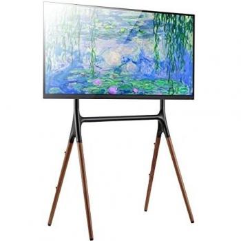 Soporte de Piso para TV LCD/LED 49-70 Estilo Caballete Madera Negra/Nuez, Capacidad 40kg