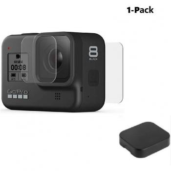 Protector de pantalla de vidrio templado para lente GoPro Hero 8, película protectora negra para cámara de acción
