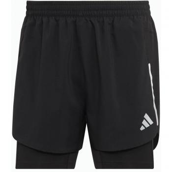Pantalones Cortos 2 en 1 para Running Adidas Hn8023 Hombre Negro