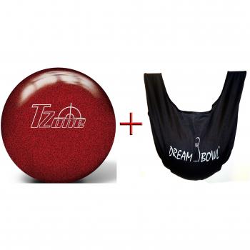 Bola de bowling - principiantes y Räumball T-Zone Apple Red 2.72 kg hasta 6.8 kg + See Saw bolsa para limpiar Dream Bowl - para hombre y mujer - - izquierda y derecha - luces de bajo luz negra - UV-luz blau gelb weiß grün rot orange braun schwarz ros