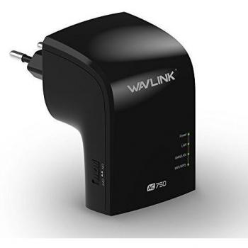 wavlink AC750 WiFi Amplificador | Amplificador de señal | WiFi Router Wireless Alcance Amplificador interno 3dBi antena - Negro