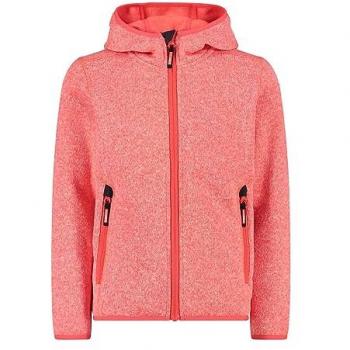 CMP Chaqueta Kid G con capucha fija y forro polar para niño, color Rosa, talla 128