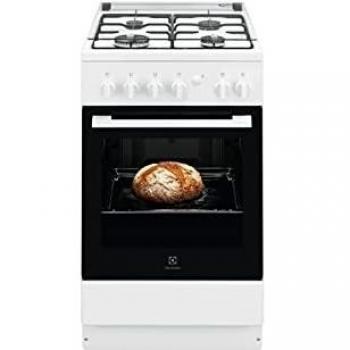 Cocina a Gas Electrolux LKK500000W con Horno Eléctrico 4 Fuegos 60x60 cm Color Blanco Clase A
