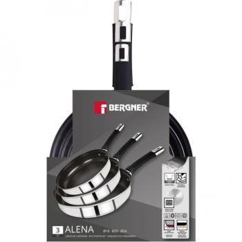 Set de Sartenes Bergner Alena BG Acero Inoxidable 3 Piezas