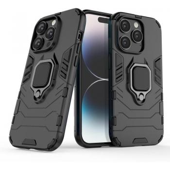 Funda Magnética Con Anillo Para Móvil Apple Iphone 14 Pro - Carcasa Magnética con Anillo Imán Antigolpes Resistente Rígida Dura, Tecnología de Absorción de Golpes, Soporte para Ver