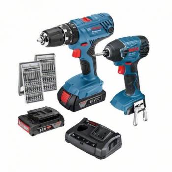 Bosch Taladro Inalámbrico GSB 18V-21 Professional con batería de 4.0Ah y set de accesorios de 82 piezas