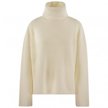 Fabiana Filippi Women's Boxy Turtleneck Sweater in White | Size XS | MAD214F058I916