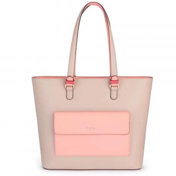 Tous BOLSO CAPAZO ESSENCE BEIGE-ROSA Medidas: 28x31x14 cm.