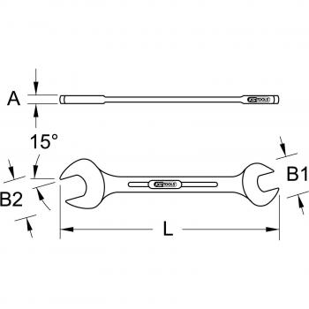 Llave fija doble BRONZEplus 46x50 mm KS TOOLS 963.7056
