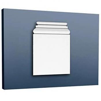 Base Dórica Ancha K254 - Element Decorativo de Estuco Ligero y Resistente, 53 cm, Color Blanco