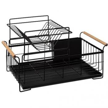 Bandeja de goteo metálica de 2 niveles Simply Smart blackwood - 5five