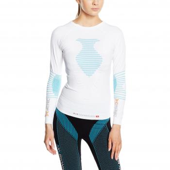 X-Bionic Energizer Mk2 Uw Lg_Sl - Camiseta térmica para mujer Blanco White/Turquoise Talla:L-XL