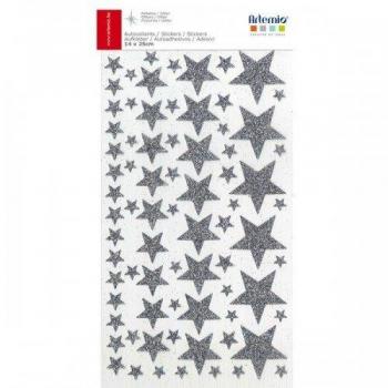 Stickers Estrellas Plateadas Artemio, Papel, 14 x 0,2 x 28 cm