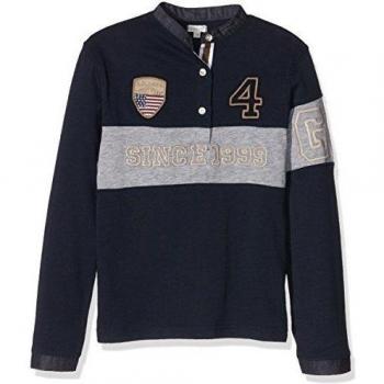 Gocco Manga Larga, Polo para Niñas, Azul Oscuro, 7-8
