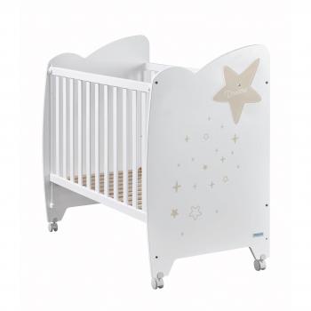 Micuna Estela - Cuna, unisex, color blanco y arena