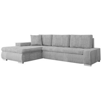 Sofá rinconero Comfivo 112 con función de descanso y caja de ropa de cama, 265x185x85cm